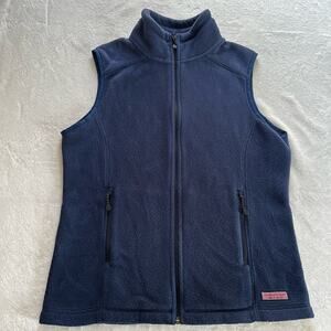Vineyard Vines By Shep & Ian Fleece Vest Women’s size Small Navy Blue